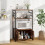 Costway 3-Tier Kitchen Bakers Rack with Cabinet 4