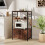 Costway 3-Tier Kitchen Bakers Rack with Cabinet 3