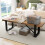 Costway Entryway Bench 152cm Long Shoe Bench Wooden Dining Bench 6