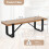 Costway Entryway Bench 152cm Long Shoe Bench Wooden Dining Bench 2