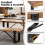 Costway Entryway Bench 152cm Long Shoe Bench Wooden Dining Bench 7