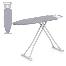 Foldable Steam Station Table 120 x 38 cm Iron Board with Cover & Iron Rest