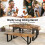 Costway Entryway Bench 152cm Long Shoe Bench Wooden Dining Bench 4