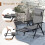 Costway Folding Patio Chair Lounge Chair with 10-Level Adjustable Backrest-Grey 6