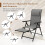 Costway Folding Patio Chair Lounge Chair with 10-Level Adjustable Backrest-Grey 2