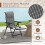 Costway Folding Patio Chair Lounge Chair with 10-Level Adjustable Backrest-Grey 7