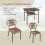Costway 3 Piece Patio Dining Set 2 Varied-Size Stackable Rattan Chairs-Natural 4