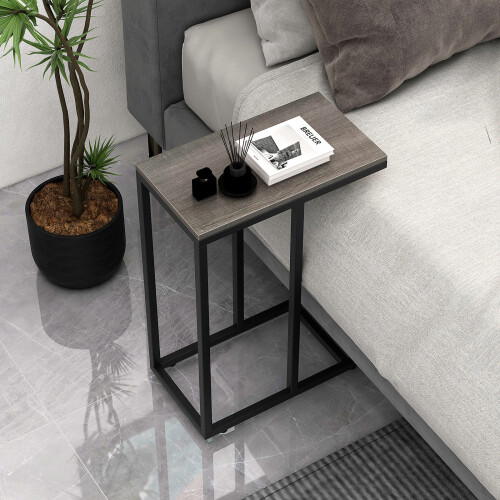 Costway C-Shaped End Table for Couch and Bed 64 CM High Sofa Side Table 1
