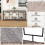 Costway 180cm Long Mid-Century Console Table Rustic Metal Frame Sofa Table 6