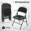 Costway 4 Pack Folding Chairs Padded Party Chairs with Metal Frame-Black 2