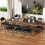 Costway 4 Pack Folding Chairs Padded Party Chairs with Metal Frame-Black 5