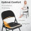 Costway 4 Pack Folding Chairs Padded Party Chairs with Metal Frame-Black 3