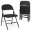 Costway 4 Pack Folding Chairs Padded Party Chairs with Metal Frame-Black 1