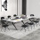 Costway 4 Pack Folding Chairs Padded Party Chairs with Metal Frame-Black 4
