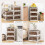 Costway 90L 3-Pack Stackable Storage Bins with Lids Foldable Plastic Container Box 3