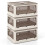Costway 90L 3-Pack Stackable Storage Bins with Lids Foldable Plastic Container Box 1
