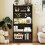 Costway 5 Tier Kitchen Bakers Rack Multifunctional Microwave Stand-Black 4