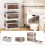 Costway 90L 3-Pack Stackable Storage Bins with Lids Foldable Plastic Container Box 4