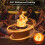 Costway 49 cm Smokeless Fire Pit Stainless Steel Wood Burning Firepit-Brown 5