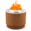 Costway 49 cm Smokeless Fire Pit Stainless Steel Wood Burning Firepit-Brown 1