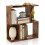 Costway 3-Tier Bookshelf Display Shelf for Small Space Freestanding Side Table Rustic Brown 1