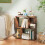Costway 3-Tier Bookshelf Display Shelf for Small Space Freestanding Side Table Rustic Brown 6