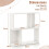 Costway 3-Tier Bookshelf Display Shelf for Small Space Freestanding Side Table White 2