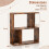 Costway 3-Tier Bookshelf Display Shelf for Small Space Freestanding Side Table Rustic Brown 2