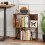 Costway 3-Tier Bookshelf Display Shelf for Small Space Freestanding Side Table Rustic Brown 7