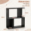 Costway 3-Tier Bookshelf Display Shelf Home Office Freestanding Side Table Black 2