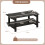 Costway 2-Tier Coffee Table Slatted Wood Center Table with Storage Shelf-Black 2
