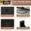 Costway 2-Tier Coffee Table Slatted Wood Center Table with Storage Shelf-Black 6