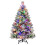 Costway 4.5 FT Pre-Lit Artificial Christmas Tree Snow-flocked Xmas Tree With 8 LED Modes 5