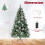 Costway 7FT Pre-Lit Artificial Christmas Tree Hinged Xmas Tree w/ 400 LED Lights 5