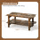 Costway 2-Tier Coffee Table Slatted Wood Center Table with Storage Shelf-Walnut 2