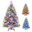Costway 4.5 FT Pre-Lit Artificial Christmas Tree Snow-flocked Xmas Tree With 8 LED Modes 1