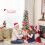 Costway 4 FT Pre-Lit Artificial Christmas Tree Snow-Flocked Slim Pencil Christmas Tree 3