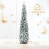 Costway 5 FT Pre-Lit Artificial Christmas Tree Snow-Flocked Slim Pencil Christmas Tree 2
