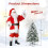 Costway 4.5 FT Pre-Lit Artificial Christmas Tree Snow-flocked Xmas Tree With 8 LED Modes 2