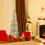 Costway 5 FT Pre-Lit Artificial Christmas Tree Snow-Flocked Slim Pencil Christmas Tree 5
