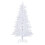 Costway 6 FT Pre-Lit Artificial Christmas Tree White Hinged Xmas Tree w/ Snow-Flocked PE Tips 1