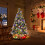 Costway 6FT Pre-Lit Artificial Christmas Tree Hinged Xmas Tree w/ 350 LED Lights 3