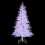 Costway 6 FT Pre-Lit Artificial Christmas Tree White Hinged Xmas Tree w/ Snow-Flocked PE Tips 5