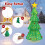 Costway 190 CM Collapsible Christmas Tree Tinsel Pre-lit Christmas Decoration 6