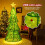 Costway 190 CM Collapsible Christmas Tree Tinsel Pre-lit Christmas Decoration 4