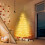 Costway 6 FT Pre-Lit Artificial Christmas Tree White Hinged Xmas Tree w/ Snow-Flocked PE Tips 2