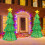 Costway 190 CM Collapsible Christmas Tree Tinsel Pre-lit Christmas Decoration 7