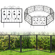 Decorative Garden Fence 8 Pack 464 x 58cm Animal Barrier Border for Dog Rabbit