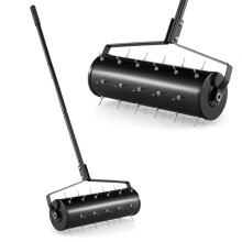 53cm Manual Lawn Aerator Garden Heavy Duty Rolling Aerator Lawn Tool