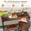 Costway 3-Piece Dining Table Set 2-Person Counter-Height Kitchen Table-Coffee 6